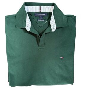Tommy Hilfiger Men's Polo Shirt, Forest Green, Excellent Cond, size M